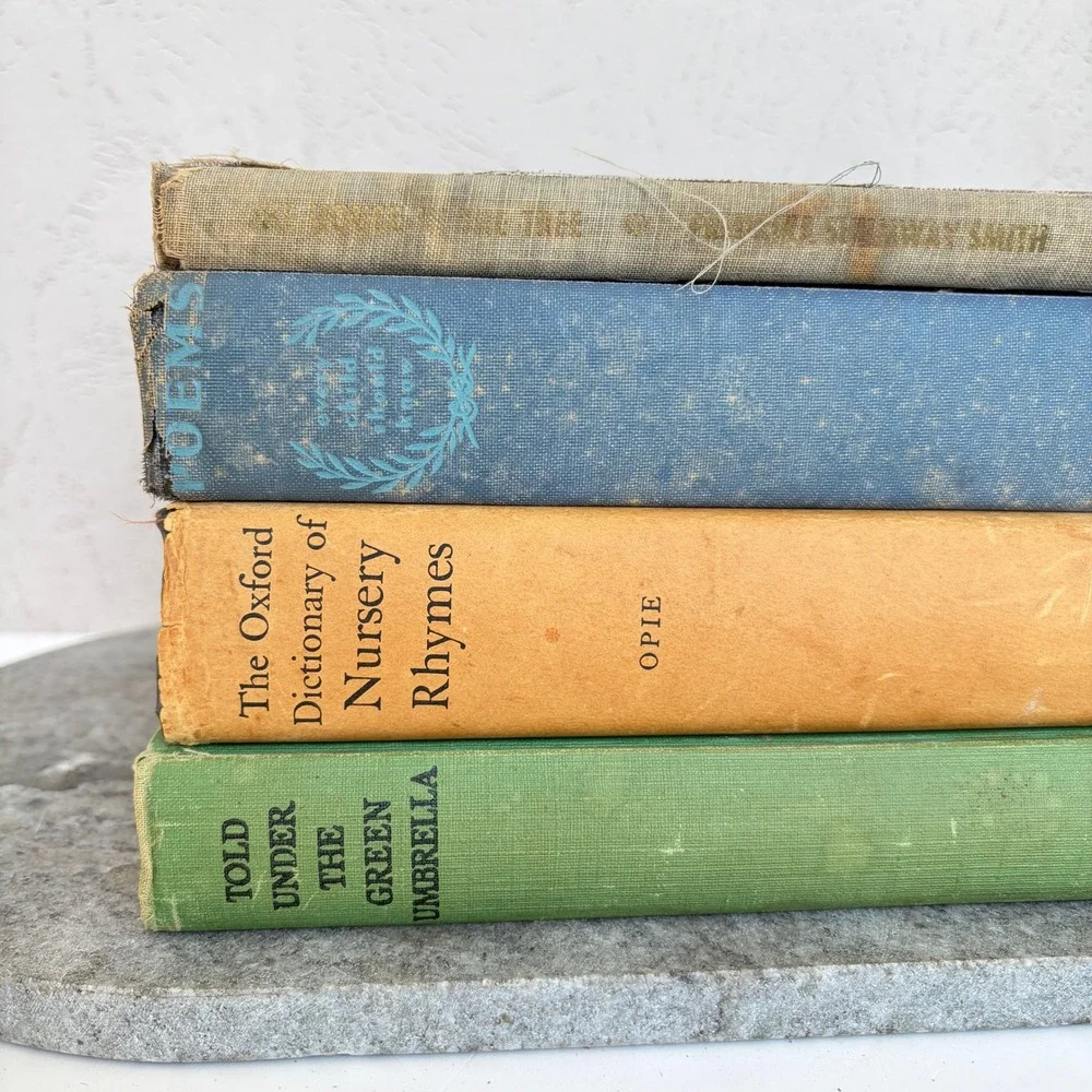 Vintage Childrens Nursery Rhymes Books Set 4 Oxford Dictionary Poems 1941 House